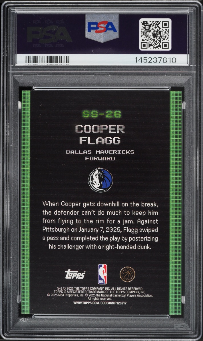 2025 Topps Scan And Slam Cooper Flagg ROOKIE #SS-26 PSA 8 NM-MT