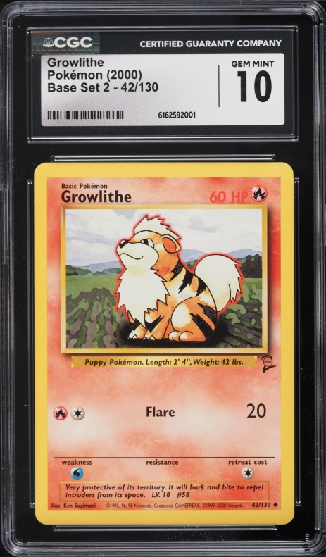 pokemon cards growlithe 078/076}Growlithe Base Set Unlimited Type 2000 Pokemon Base Set Growlithe