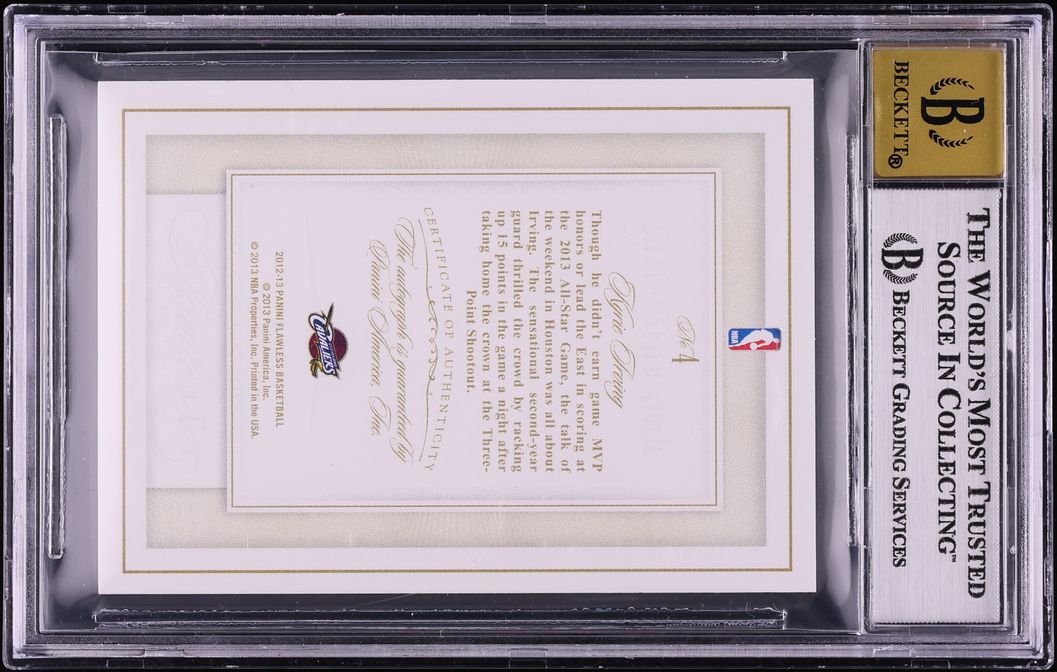 2012 Panini Flawless All-Star Ink Emerald Kyrie Irving AUTO /5 #4 BGS 8.5 NM-MT+