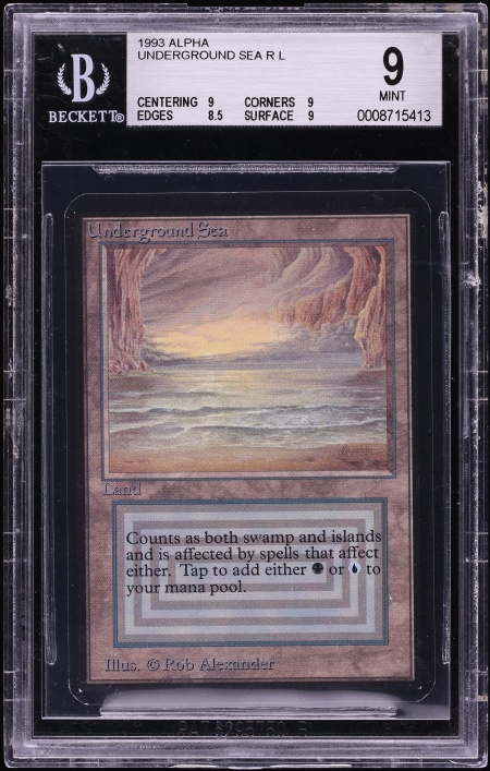 1993 Magic The Gathering MTG Alpha Dual Land Tundra BGS 9 MINT on