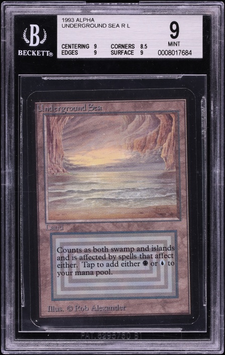 1993 Magic The Gathering MTG Beta Dual Land Tropical Island BGS 9