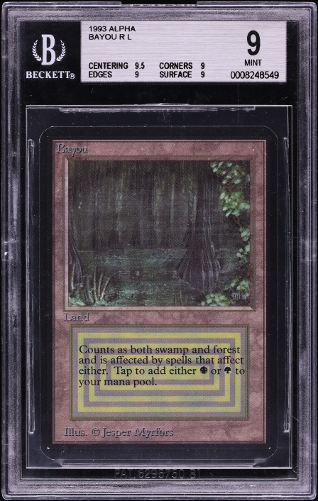 1993 Magic The Gathering MTG Alpha Dual Land Tundra BGS 9 MINT on