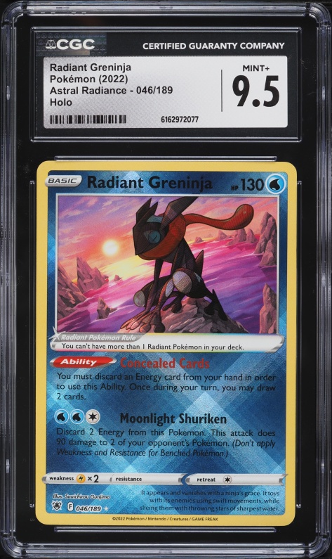 2022 Pokemon Sword & Shield Astral Radiance Holo Radiant Greninja #46 CGC 9.5 MINT+