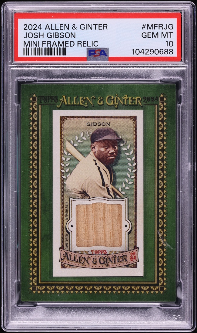 2024 Topps Allen & Ginter Mini Framed Josh Gibson RELIC #MFR-JG PSA 10 GEM MINT