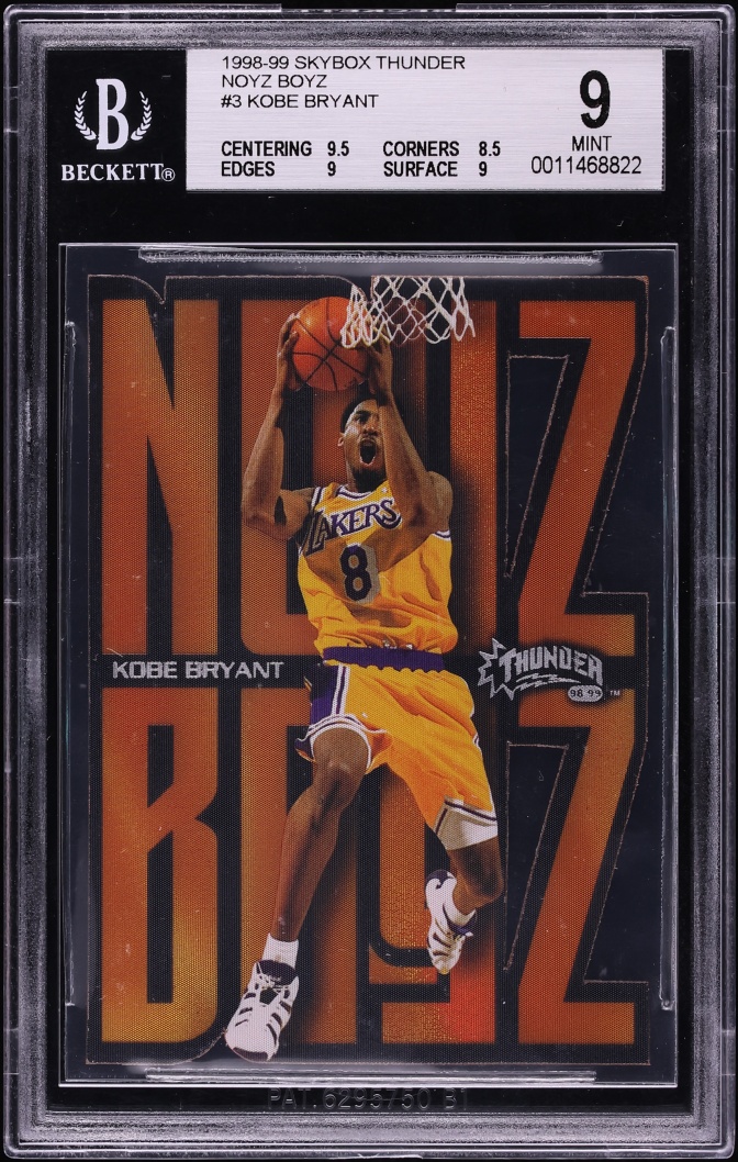 1998 Skybox Thunder Noyz Boyz Die-Cut Kobe Bryant #3 BGS 9 MINT