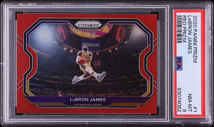 2020 Panini Prizm Red Ice LeBron James #1 PSA 10 GEM MINT on
