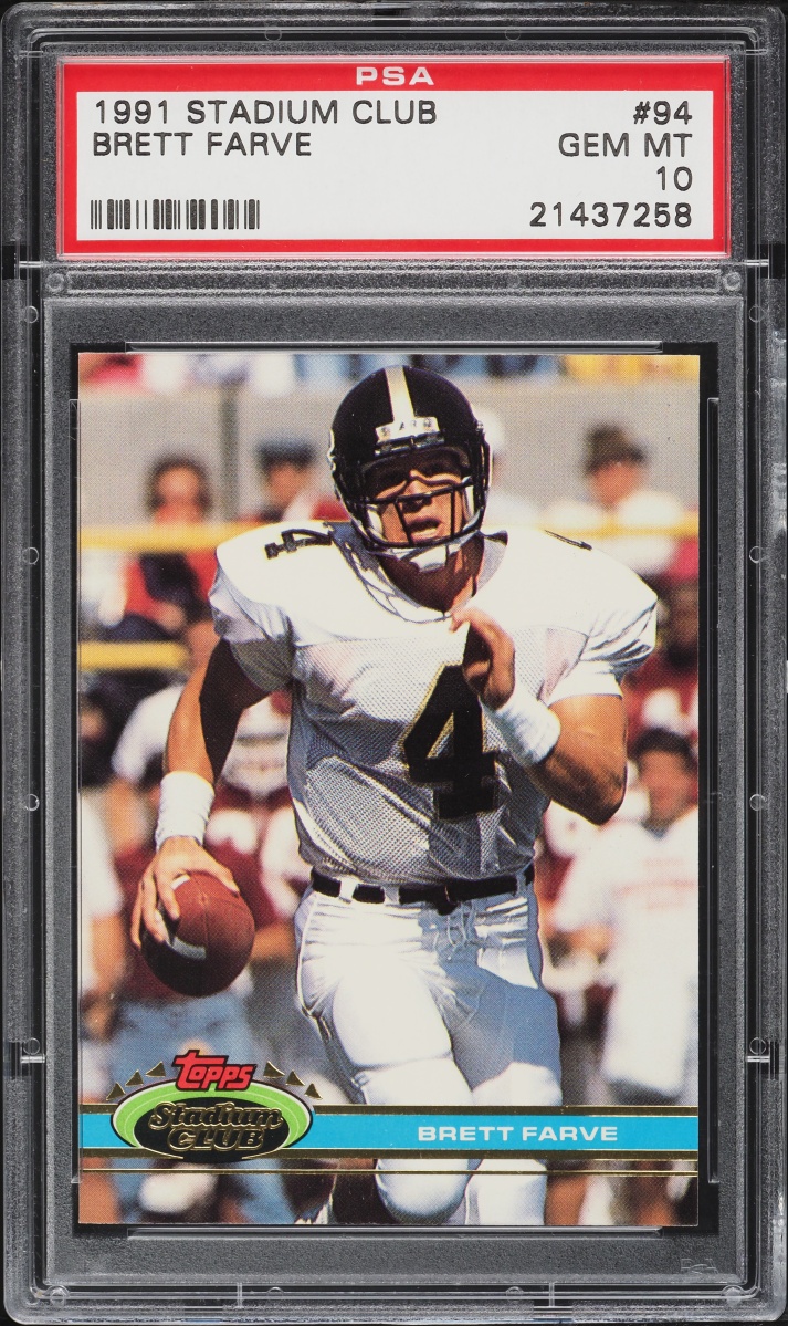 1991 Stadium Club Football Brett Favre ROOKIE #94 PSA 10 GEM MINT