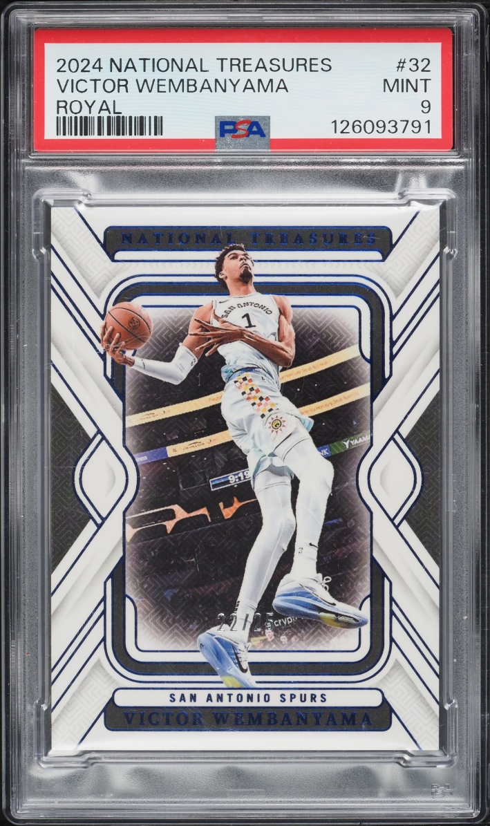 2024 National Treasures Royal Victor Wembanyama /25 #32 PSA 9 MINT