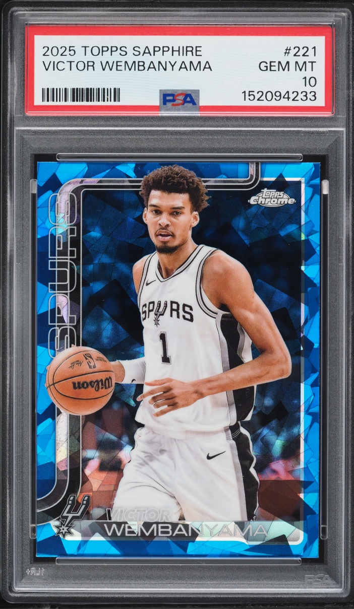 2025 Topps Chrome Sapphire Victor Wembanyama #221 PSA 10 GEM MINT