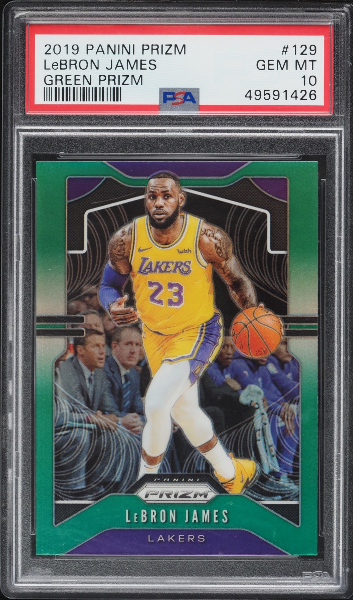 2019 Panini Prizm Green LeBron James #129 PSA 10 GEM MINT