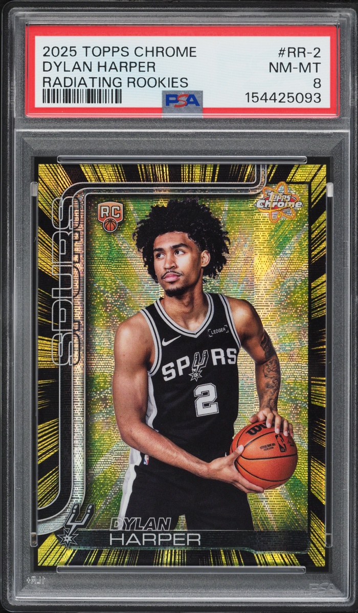 2025 Topps Chrome Radiating Dylan Harper ROOKIE #RR-2 PSA 8 NM-MT