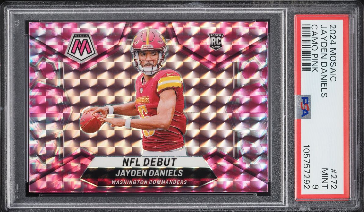 2024 Panini Mosaic Camo Pink Jayden Daniels ROOKIE #272 PSA 9 MINT