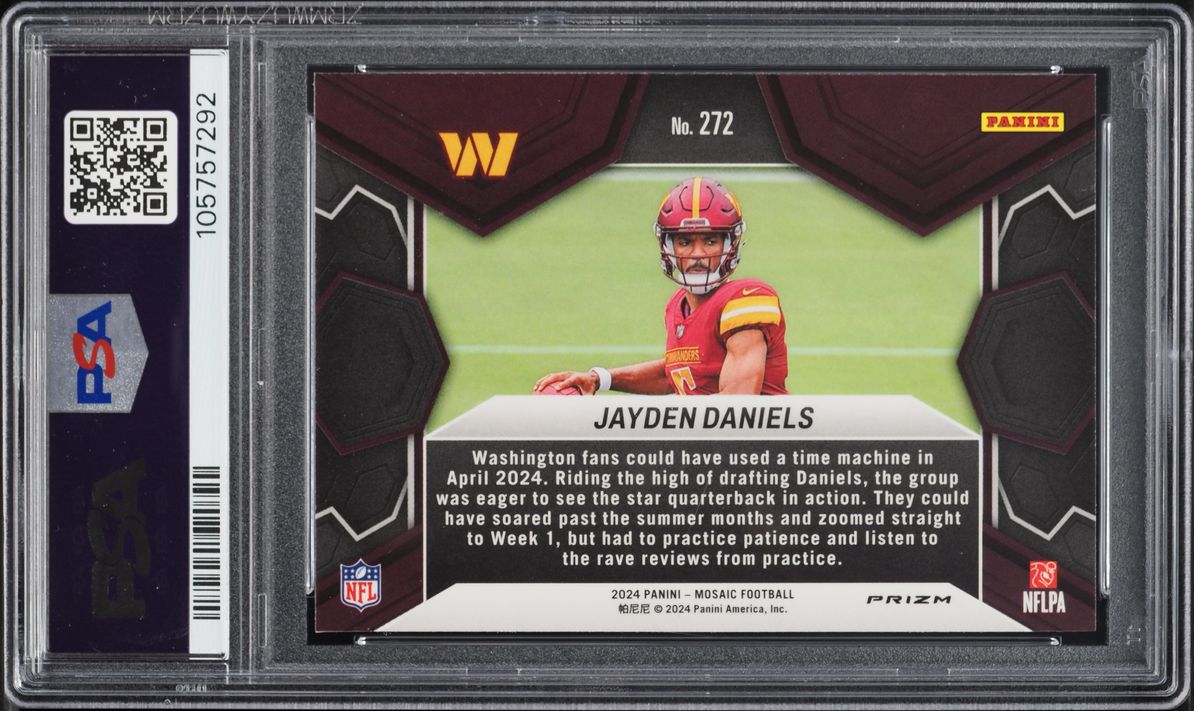 2024 Panini Mosaic Camo Pink Jayden Daniels ROOKIE #272 PSA 9 MINT