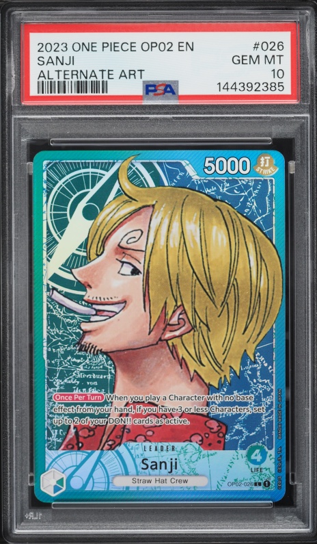 2025 One Piece 2nd Anniversary Set SR Alt Art Sanji #OP07-064 PSA