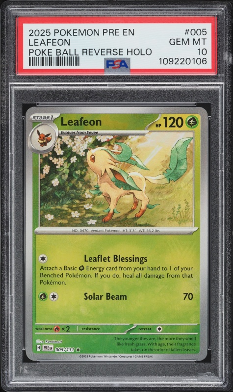 2025 Pokemon Chinese SV Gem Pack Vol 2 Master Ball Holo Leafeon