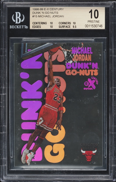 その他 1998 SkyBox E-X Century - Dunk'N Go-Nuts 1998 Skybox E-X Century Dunk 'N Go Nuts Michael Jordan #15DG BGS