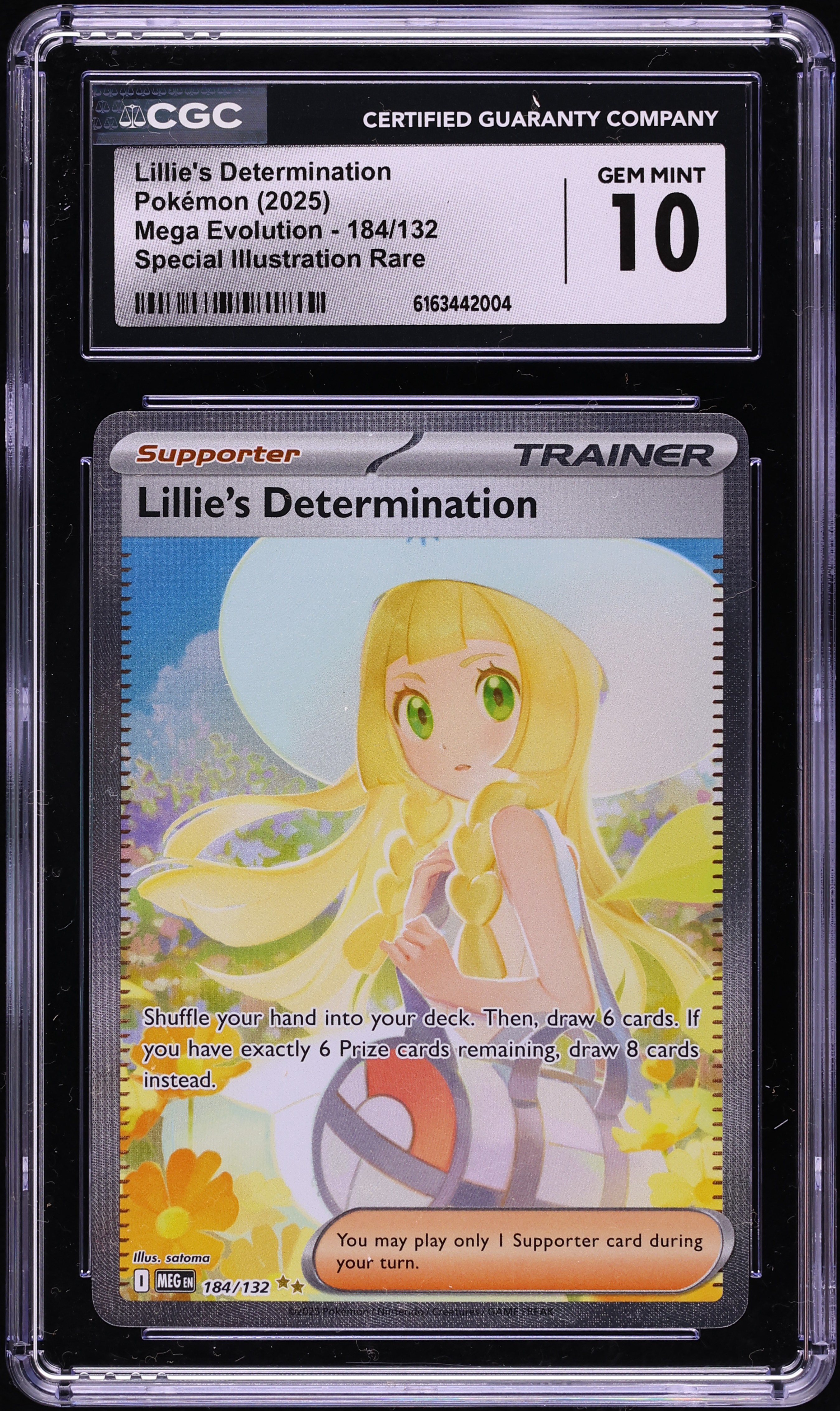 2025 Pokemon Mega Evolution SIR Lillie's Determination #184 CGC 10