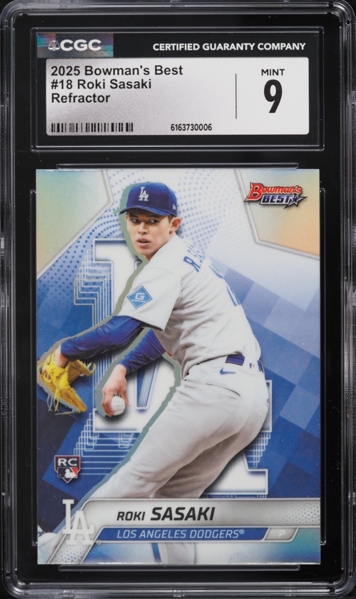 2025 Bowman's Best Refractor Roki Sasaki ROOKIE #18 CGC 9 MINT