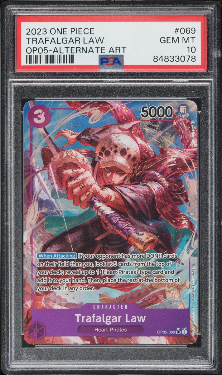 2023 One Piece Awakening Of The New Era Alt Art Trafalgar Law #069 PSA 10 GEM MINT