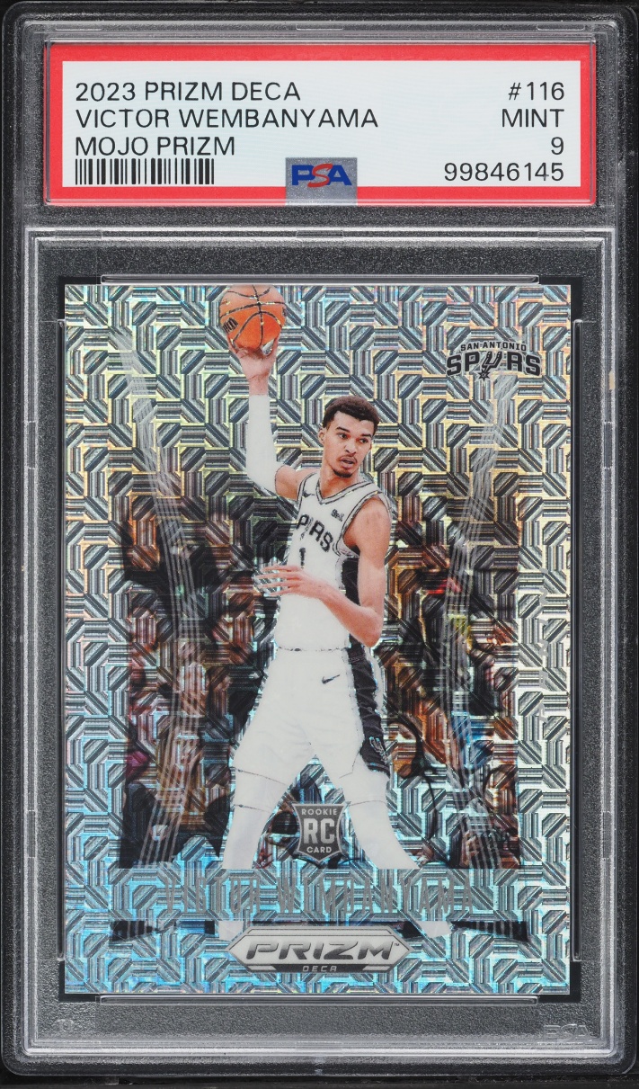 2023 Panini Prizm Deca Mojo Victor Wembanyama ROOKIE /25 #116 PSA 9 MINT