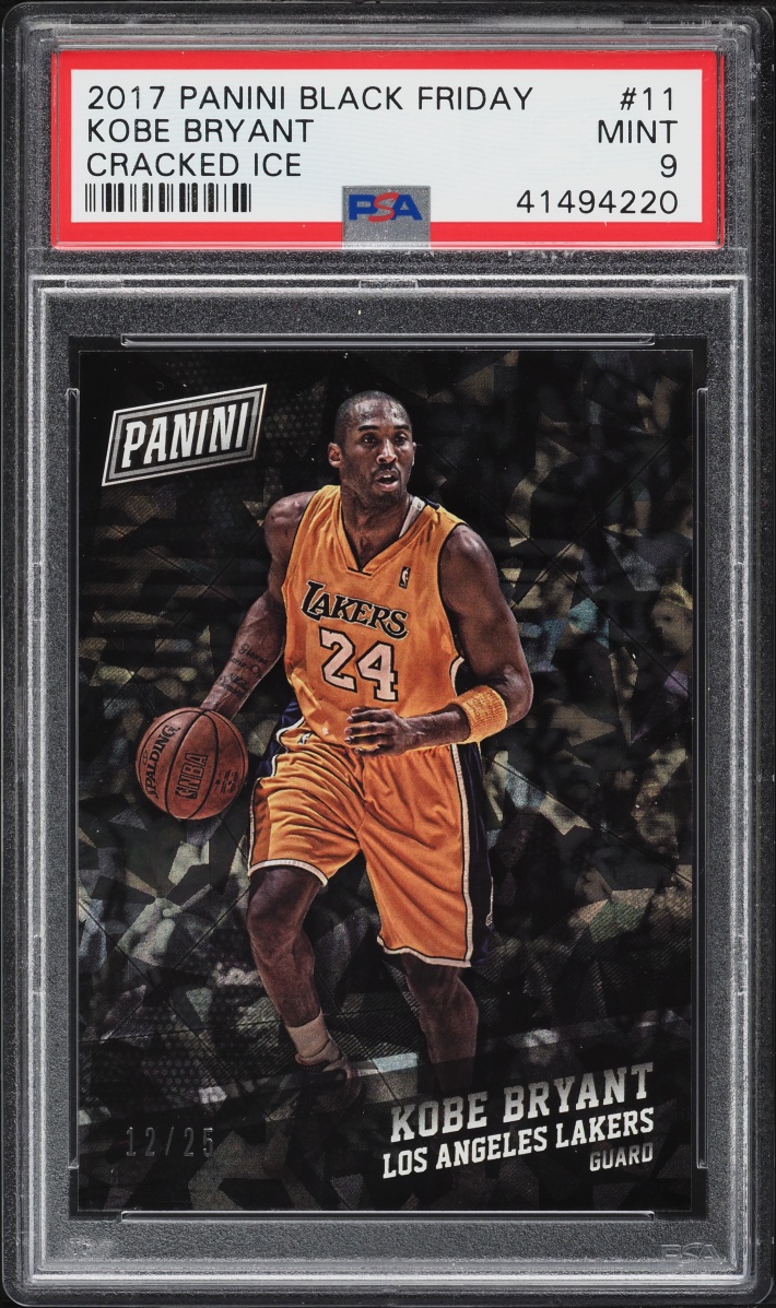 2017 Panini Black Friday Cracked Ice Kobe Bryant /25 #11 PSA 9 MINT