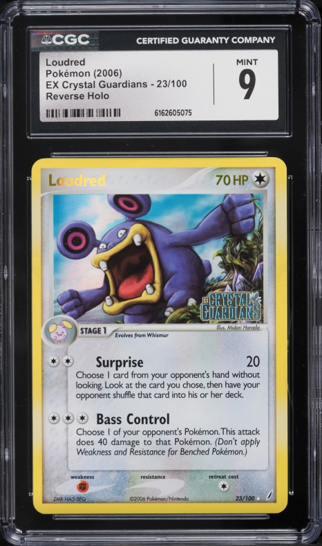 2006 Pokemon EX Crystal Guardians Reverse Holo Loudred #23 CGC 9 MINT