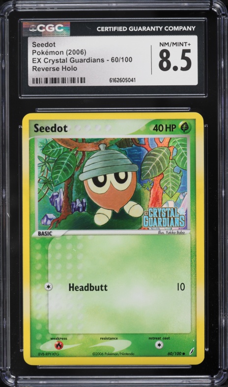 2006 Pokemon EX Crystal Guardians Reverse Holo Seedot #60 CGC 8.5 NM-MT+