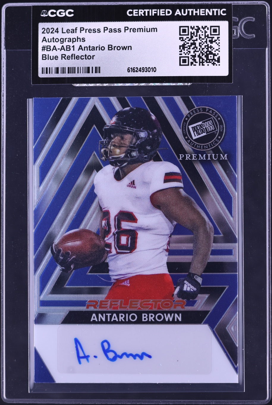 2024 Leaf Press Pass Premium Blue Reflector Antario Brown ROOKIE AUTO /20 #BA-AB1 CGC AUTH