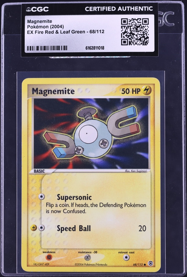2004 Pokemon EX Fire Red & Leaf Green Magnemite #68 CGC AUTH