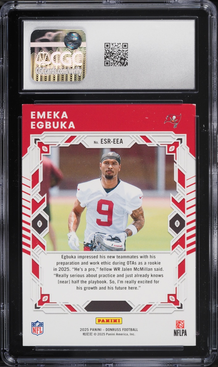 2025 Donruss Elite Series Emeka Egbuka ROOKIE #ESR-EEA CGC 6.5 EXMT+