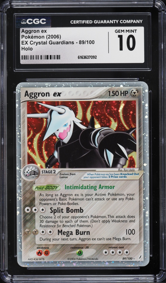 2006 Pokemon EX Crystal Guardians Holo Aggron Ex #89 CGC 10 GEM MINT