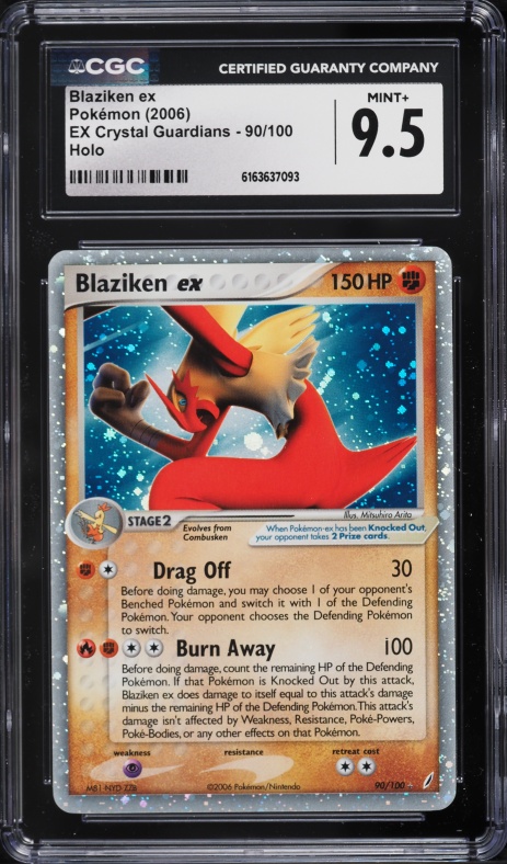 2006 Pokemon EX Crystal Guardians Holo Blaziken Ex #90 CGC 9.5 MINT+