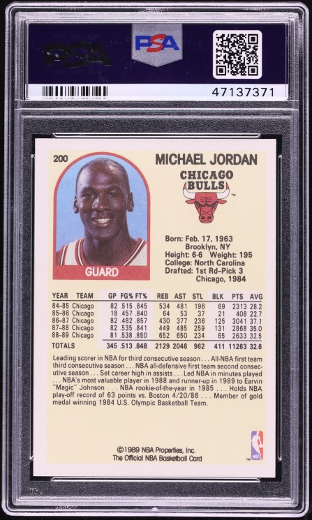 1989 Hoops Michael Jordan #200 PSA 10 GEM MINT