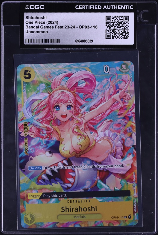 2024 One Piece Bandai Games Fest '23-'24 Shirahoshi #OP03-116 CGC