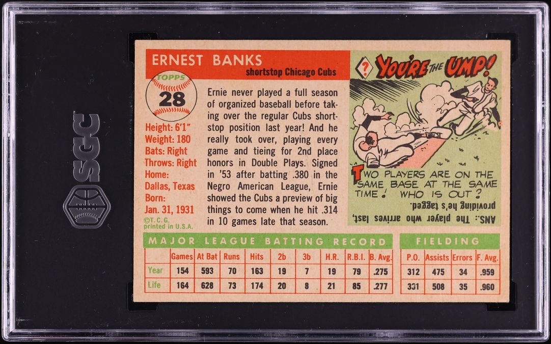 1955 Topps Ernie Banks #28 SGC 5 EX