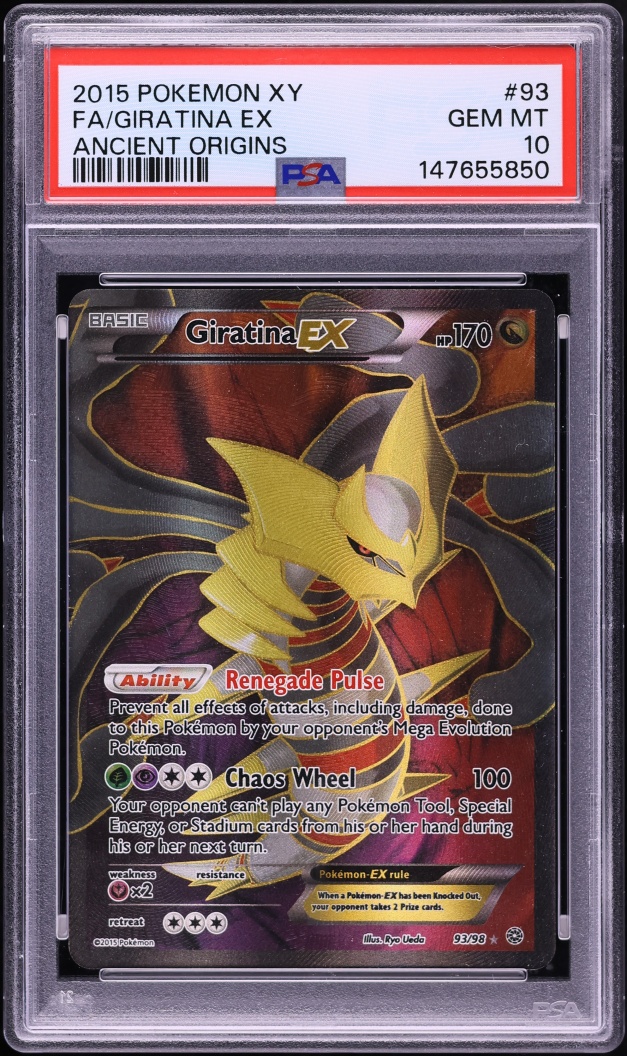 2015 Pokemon XY Ancient Origins Full Art Giratina EX #93 PSA 10 GEM MINT
