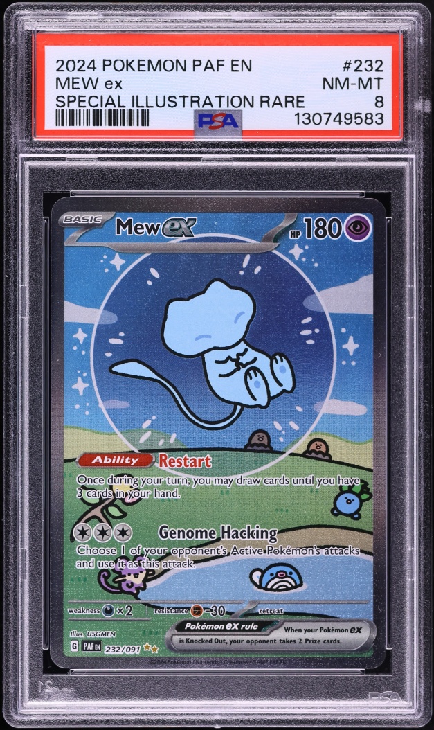 2024 Pokemon Scarlet & Violet Paldean Fates SIR Mew ex #232 PSA 8 NM-MT
