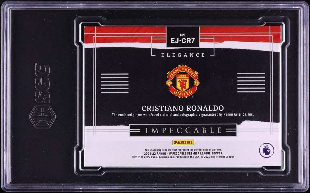 2021 Panini Impeccable PL Elegance Emerald Cristiano Ronaldo PATCH AUTO 5/5 SGC AUTH
