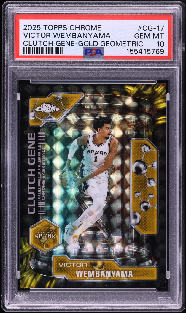 2025 Topps Chrome Clutch Gene Gold Geometric Victor Wembanyama /50 #CG-17 PSA 10 GEM MINT