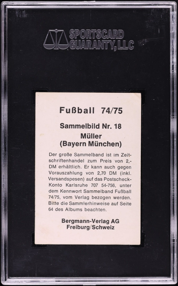 1974 Bergmann-Verlag Fussball Gerd Muller #18 SGC 3 VG