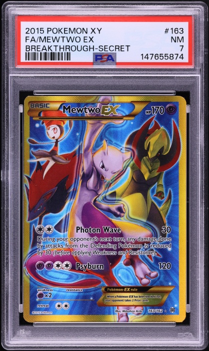 2015 Pokemon XY Breakthrough Full Art Mewtwo EX #158 PSA 10 GEM