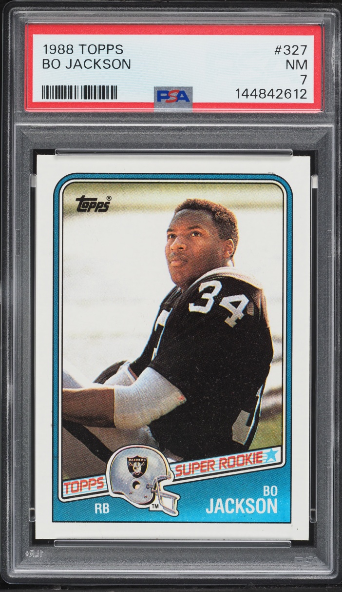1988 Topps Football Bo Jackson ROOKIE #327 PSA 7 NRMT
