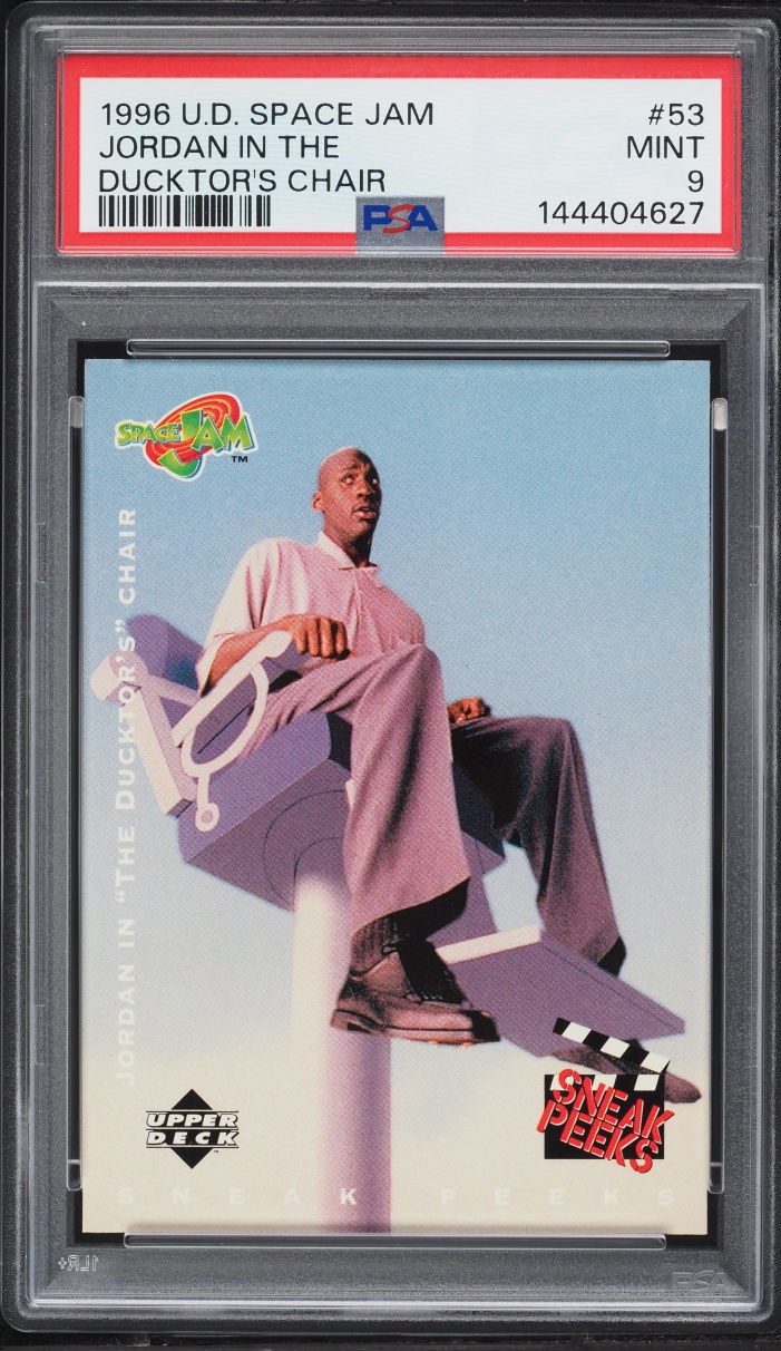 1996 Upper Deck Space Jam In The Ducktor's Chair Michael Jordan #53 PSA 9 MINT