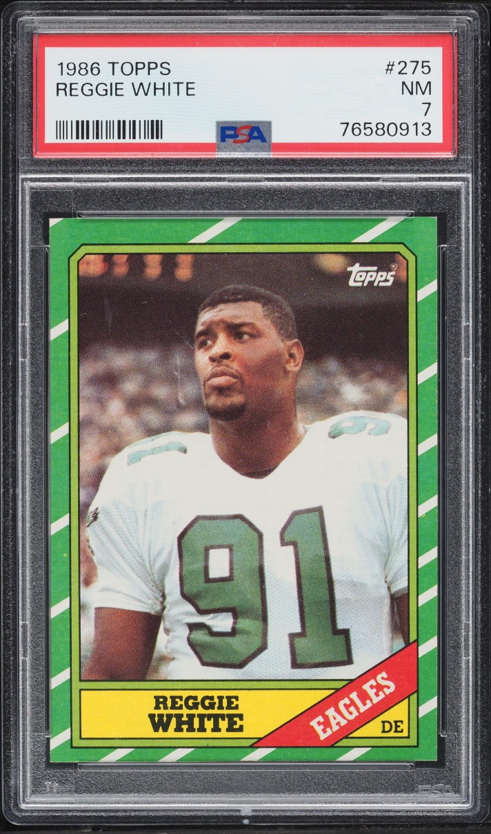 1986 Topps Football Reggie White ROOKIE #275 PSA 7 NRMT