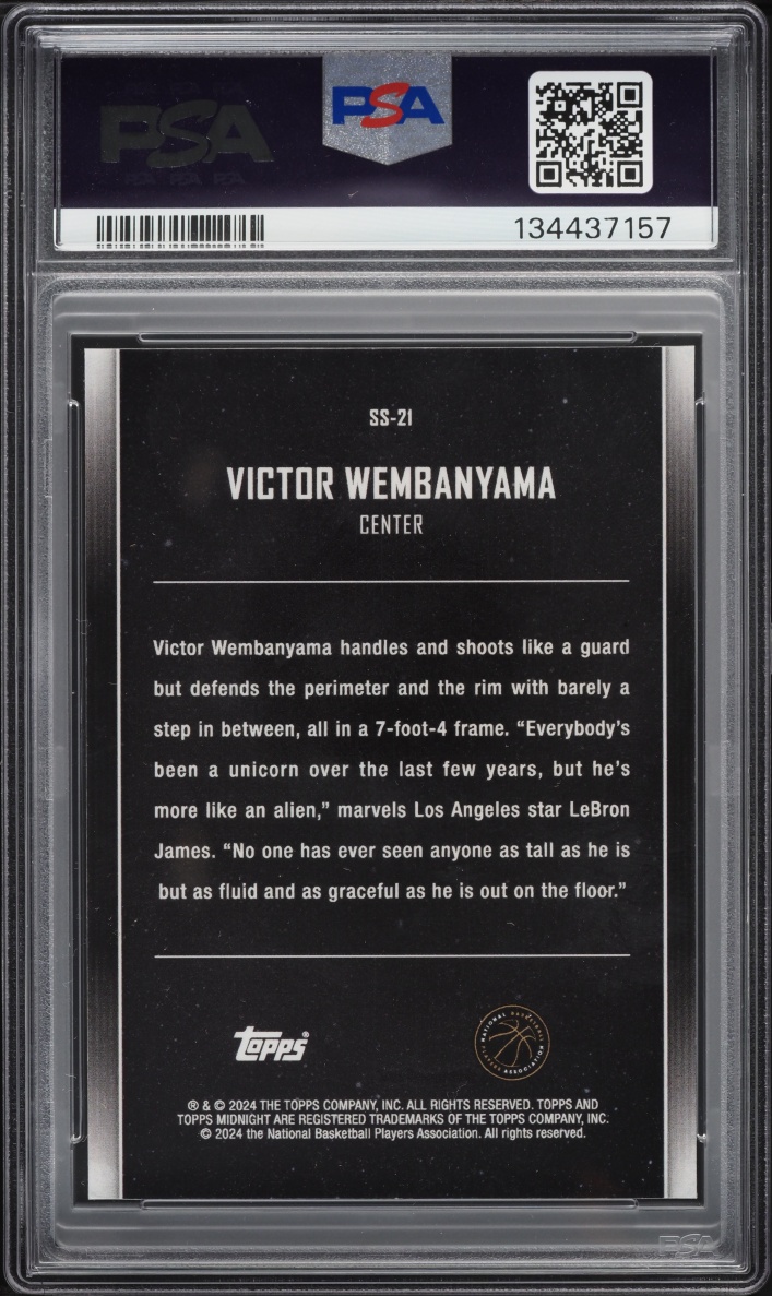2023 Topps Midnight Star Studded Victor Wembanyama ROOKIE #SS21 PSA 10 GEM MINT