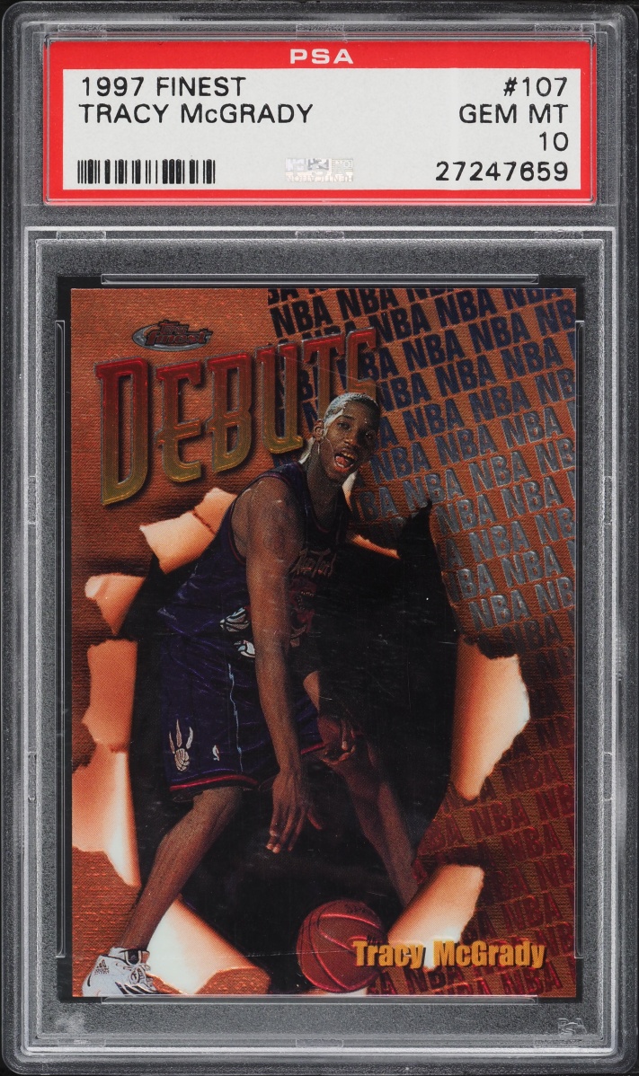 1997 Finest Basketball Tracy McGrady ROOKIE #107 PSA 10 GEM MINT