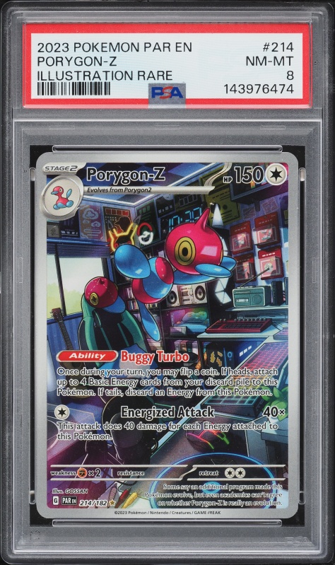 2023 Pokemon Scarlet & Violet Paradox Rift IR Porygon-Z #214 PSA 8 NM-MT