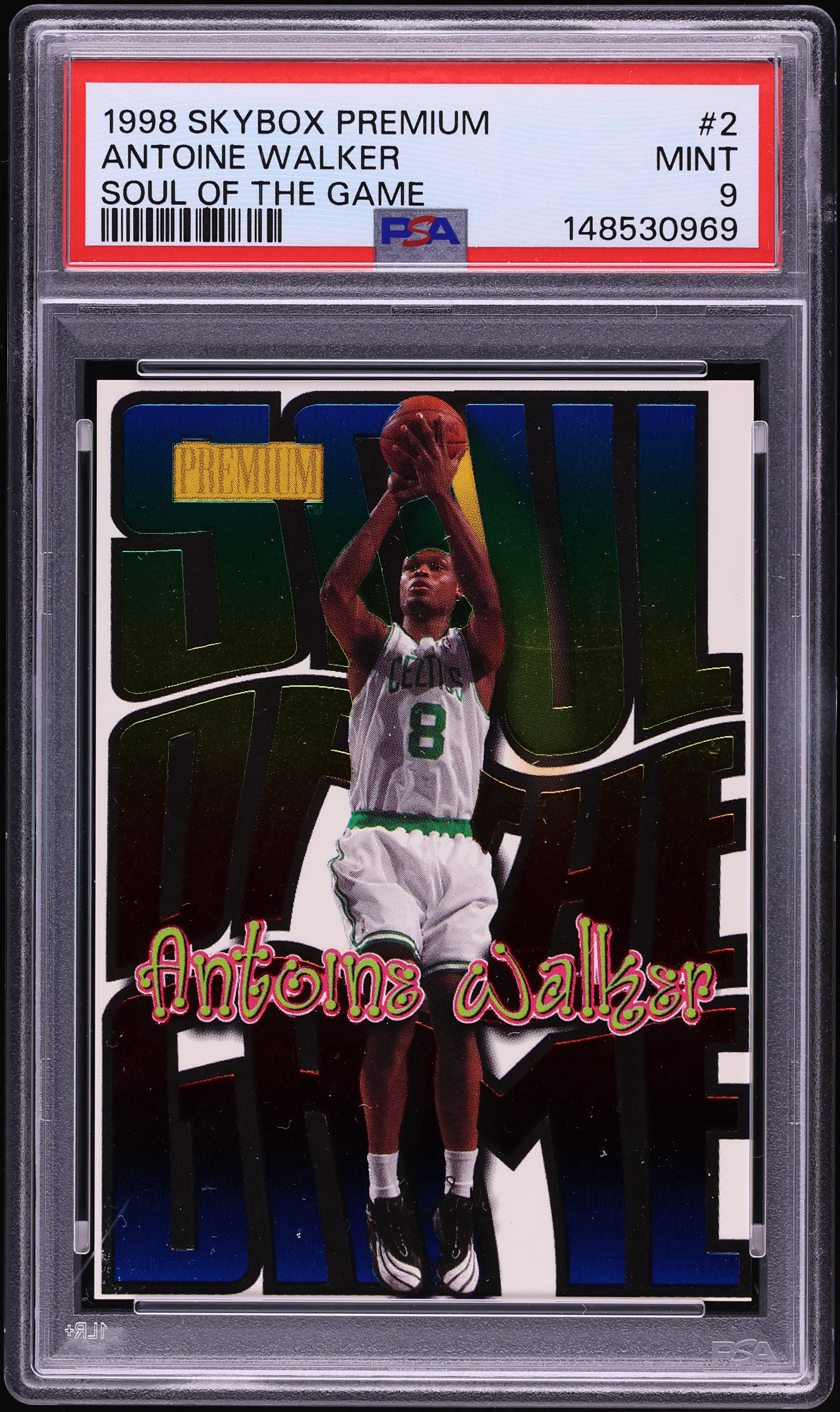 1998 Skybox Premium Soul Of The Game Antoine Walker #2 PSA 9 MINT 