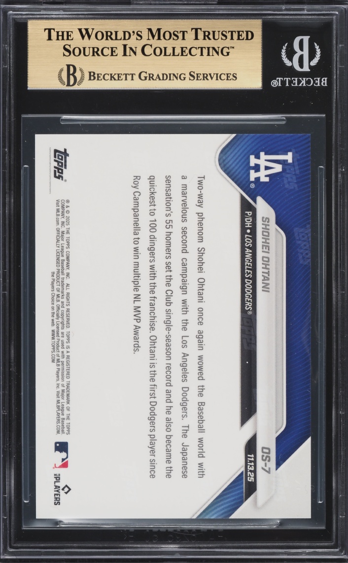 2025 Topps Now Offseason Shohei Ohtani #OS-7 BGS 10 PRISTINE