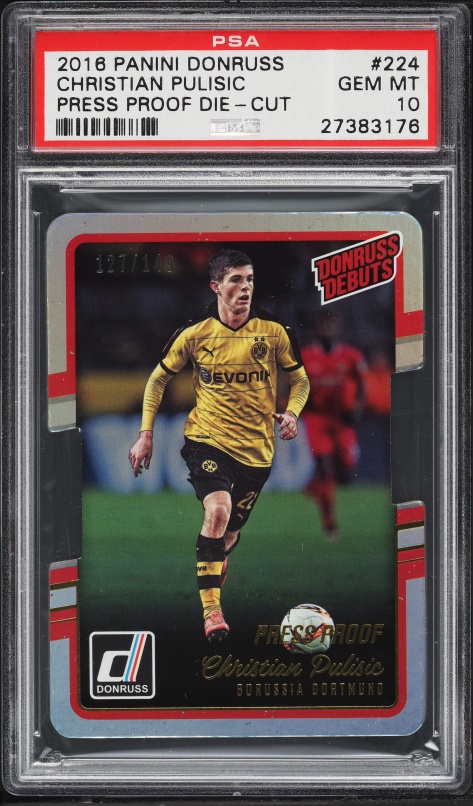 2017 Topps Chrome UEFA Christian Pulisic ROOKIE #25 PSA 9 MINT on